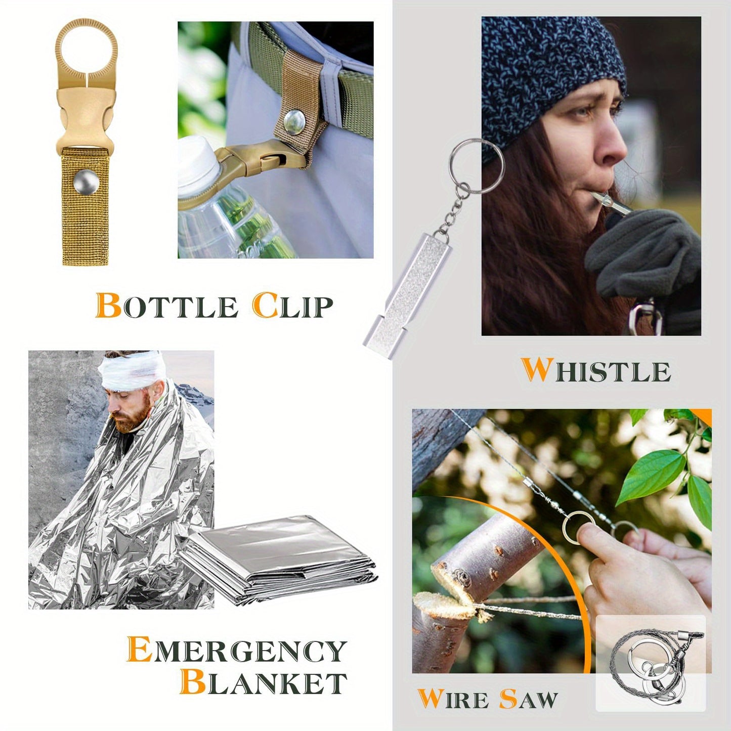 Kit de Sobrevivência 11 em 1 – Equipamento Tático com Multifunções: Ferramenta Multiuso, Bússola, Lanterna, Iniciador de Fogo e Muito Mais | Estojo Resistente Preto | Ideal para Campismo, Caminhadas e Aventuras ao Ar Livre