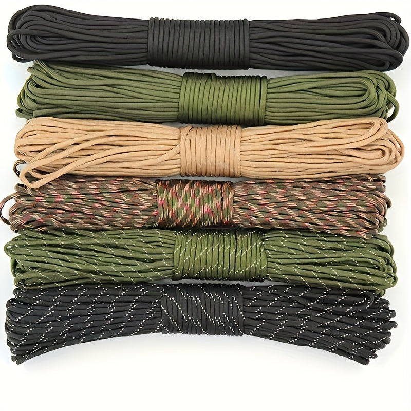 Cordão Paracord Entrançado 4mm – 10m/20m/30m | Fio Resistente para Campismo, Caminhadas e Projetos DIY