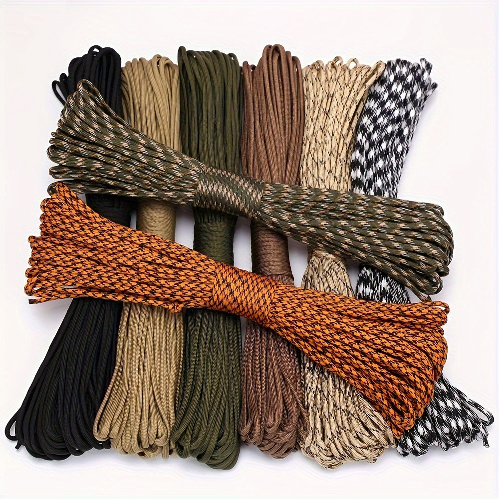 Cordão Paracord Entrançado 4mm – 10m/20m/30m | Fio Resistente para Campismo, Caminhadas e Projetos DIY