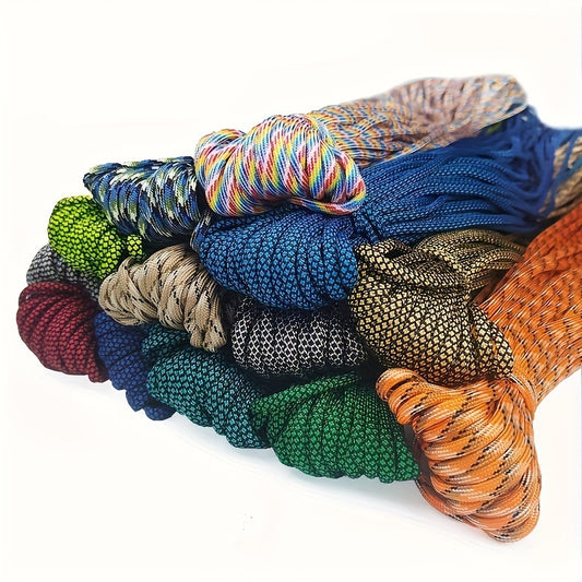 Cordão Paracord Entrançado 4mm – 10m/20m/30m | Fio Resistente para Campismo, Caminhadas e Projetos DIY