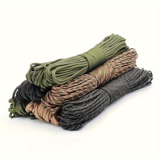 Cordão Paracord Entrançado 4mm – 10m/20m/30m | Fio Resistente para Campismo, Caminhadas e Projetos DIY