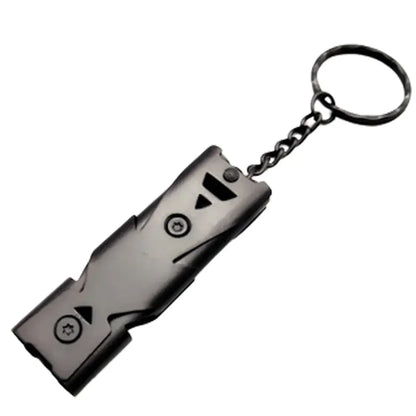 Apito de Sobrevivência Duplo Aço Inoxidável 180dB – Camping, Caça, Emergência, Outdoor